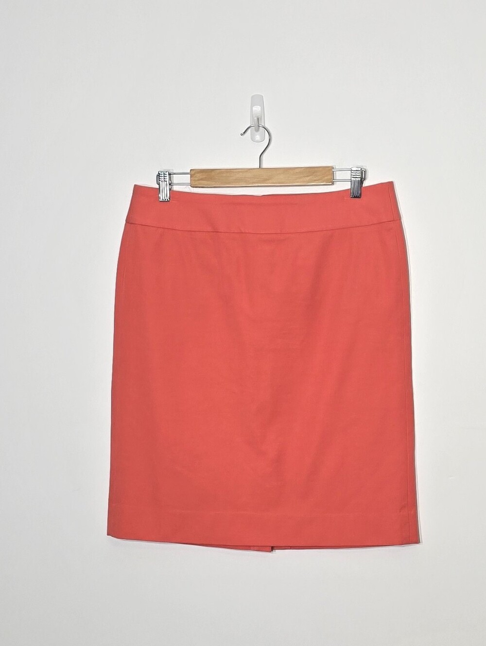 Banana Republic Coral Cotton Blend Classic Pockets Pencil Skirt Size 12